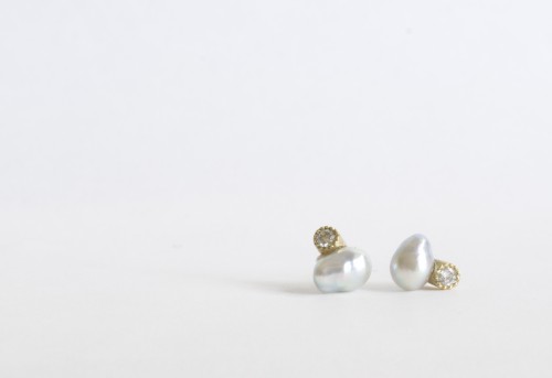 baby+akoya+pearl+&+diamond+K18+piece_¥32,000